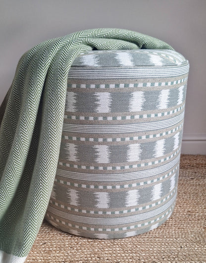 Calder Drum Stool – Paxton Natural Green