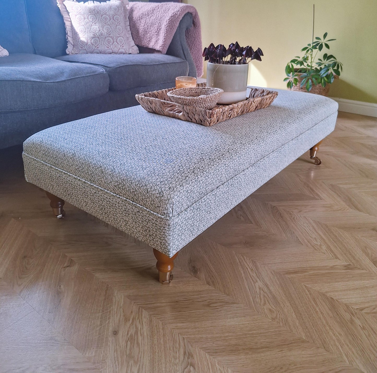 Classic Ottoman in James Hare Flori