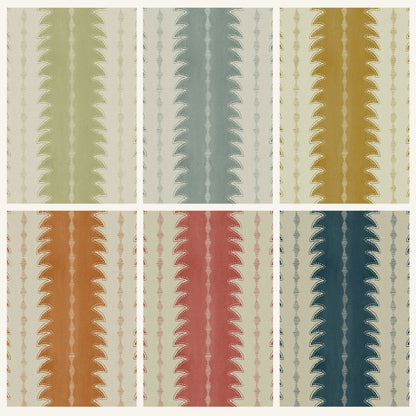 Calder Drum Stool – Fern Print Linen