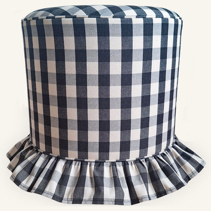 Calder Skirted Stool - Gingham Check