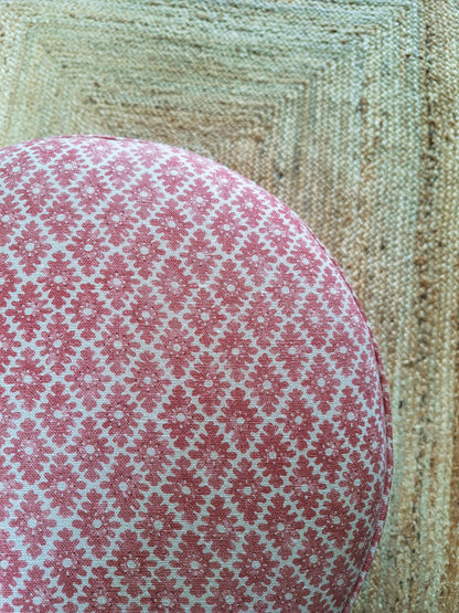 Calder Drum Stool — Geometric Linen