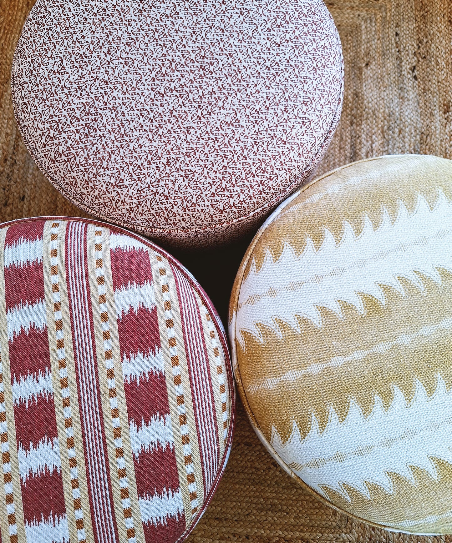 Calder Drum Stool – Ikat Stripe