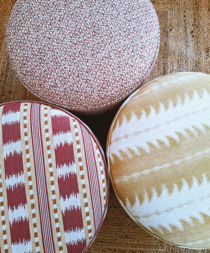 Calder Drum Stool – Ikat Stripe