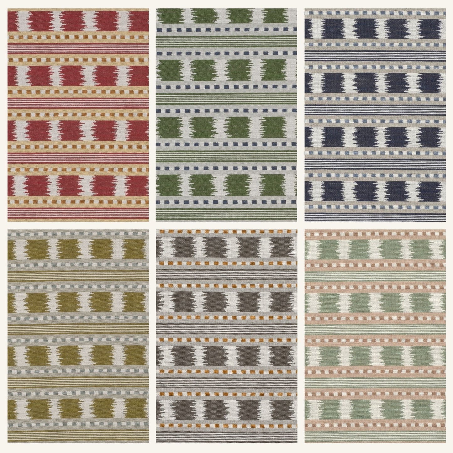 Calder Drum Stool – Ikat Stripe