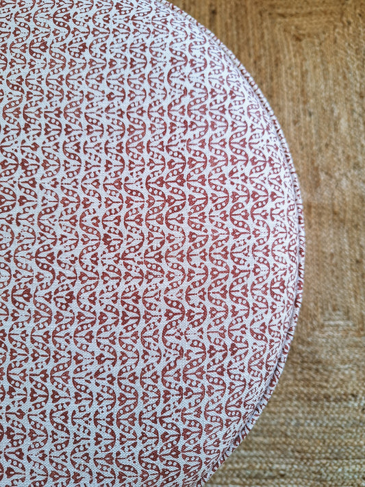 Calder Drum Stool – Floral Block Print