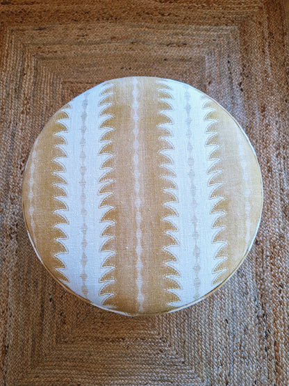 Calder Drum Stool – Fern Print Linen