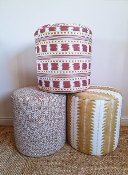 Calder Drum Stool – Ikat Stripe