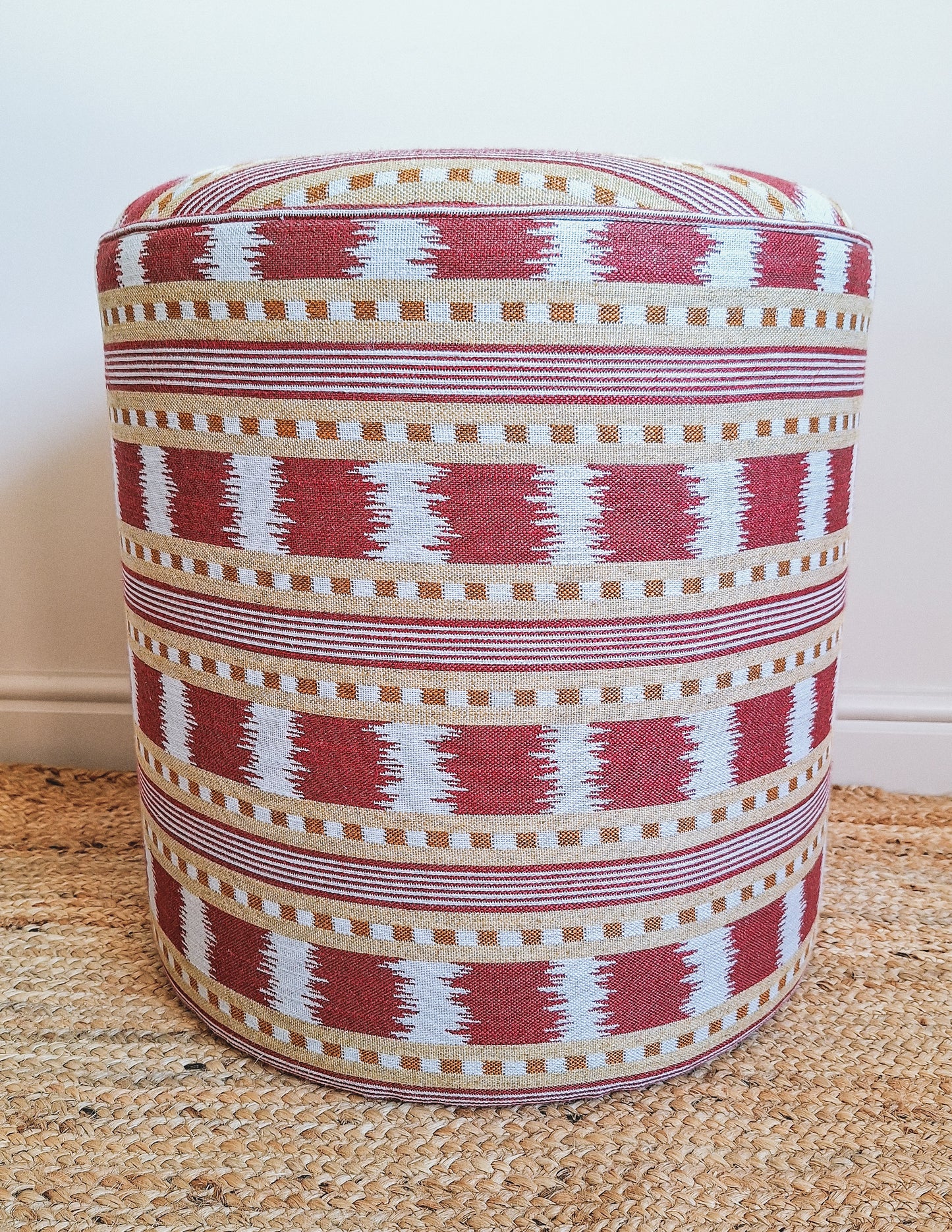 Calder Drum Stool – James Hare Paxton Ikat Stripe
