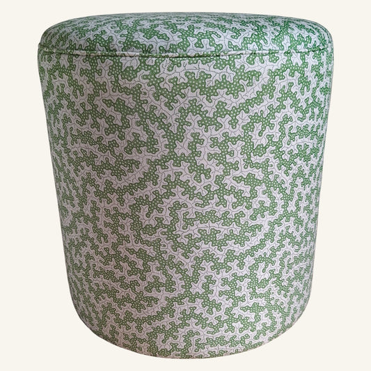 Calder Drum Stool — Truffle Green