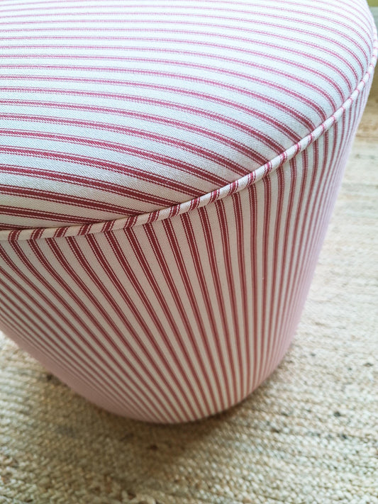 Calder Drum Stool — Classic Ticking Cotton